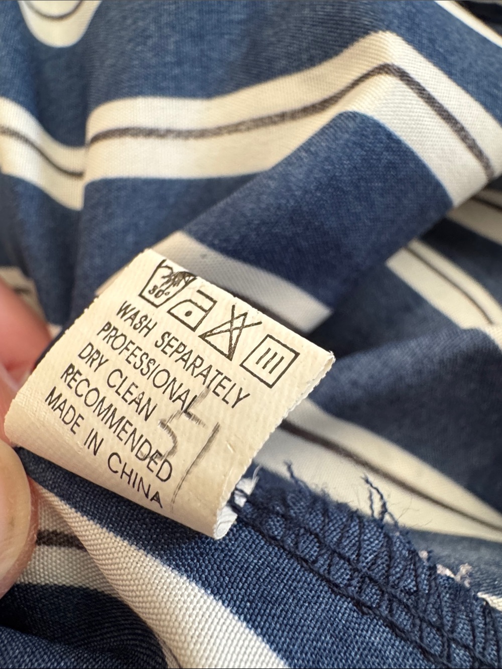 L.A. Soul Womens Navy Striped Button-Front Shirt Dress Cover-up Crane Print, M - Picture 14 of 14